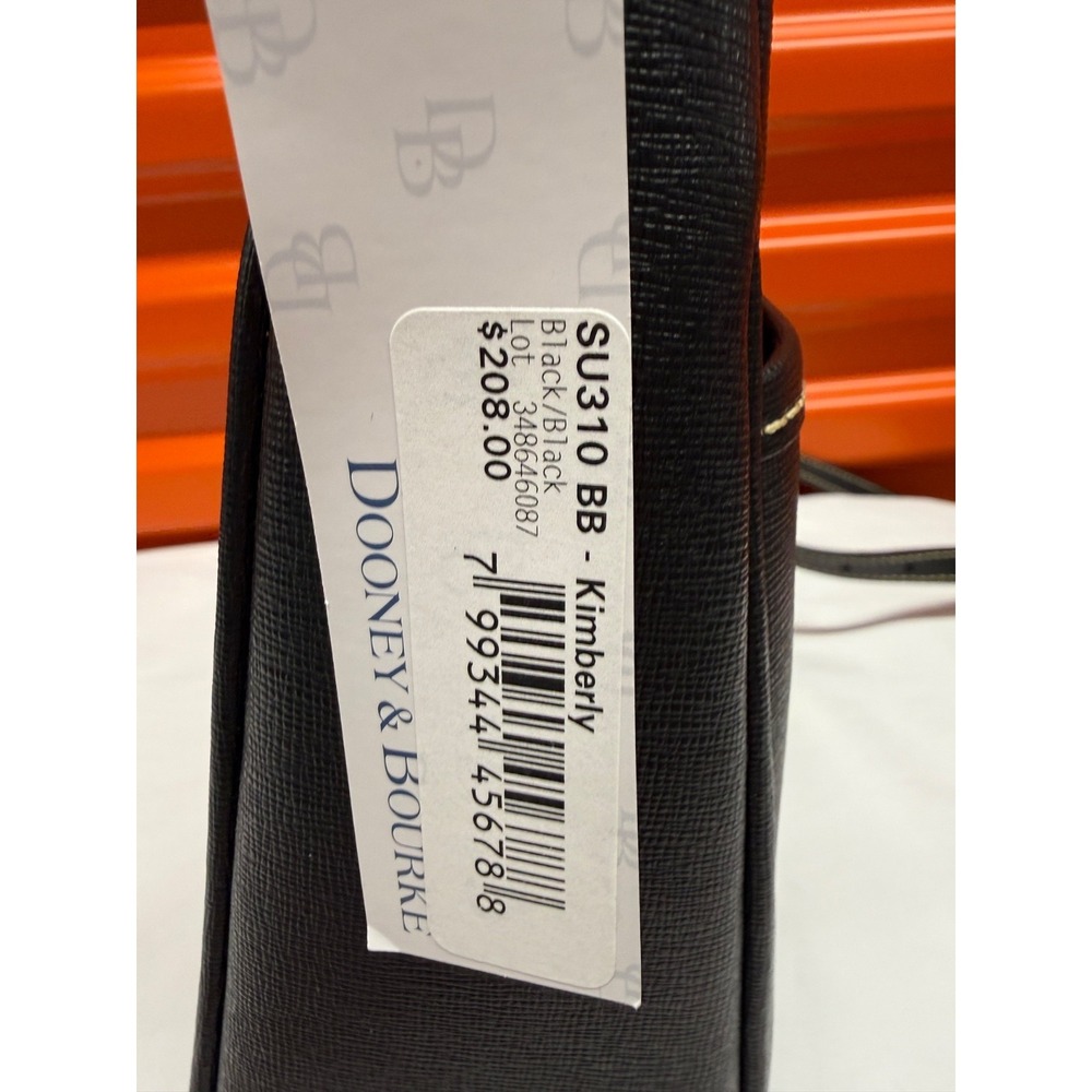 Dooney & Bourke Black Saffiano Leather Kimberly Adjustable Shoulder Bag - Picture 12 of 12